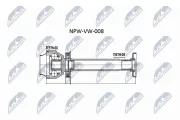 Antriebswelle Vorderachse links NTY NPW-VW-067
