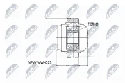 Gelenksatz, Antriebswelle getriebeseitig NTY NPW-VW-015