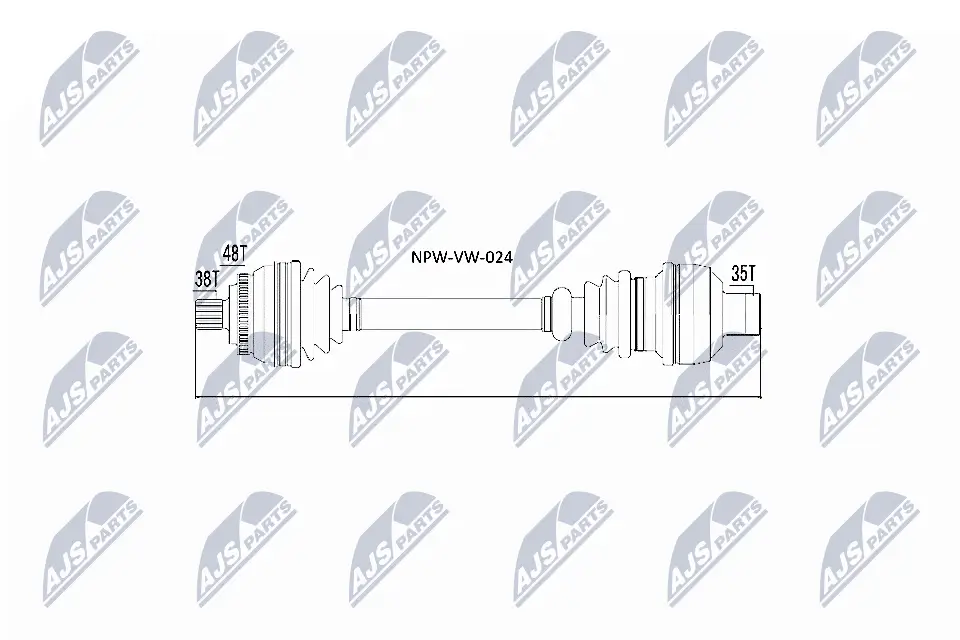 Antriebswelle Vorderachse rechts NTY NPW-VW-024