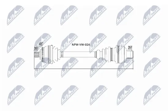 Antriebswelle Vorderachse rechts NTY NPW-VW-024 Bild Antriebswelle Vorderachse rechts NTY NPW-VW-024