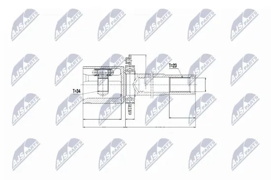 Gelenksatz, Antriebswelle Vorderachse links Vorderachse links NTY NPW-VW-082 Bild Gelenksatz, Antriebswelle Vorderachse links Vorderachse links NTY NPW-VW-082
