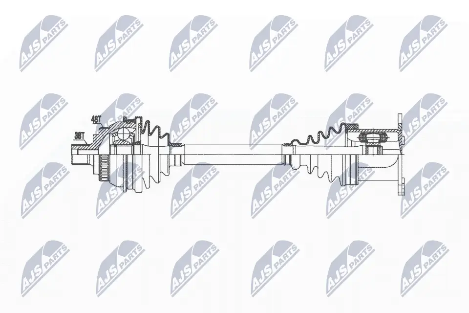 Antriebswelle Vorderachse links Vorderachse rechts NTY NPW-VW-036