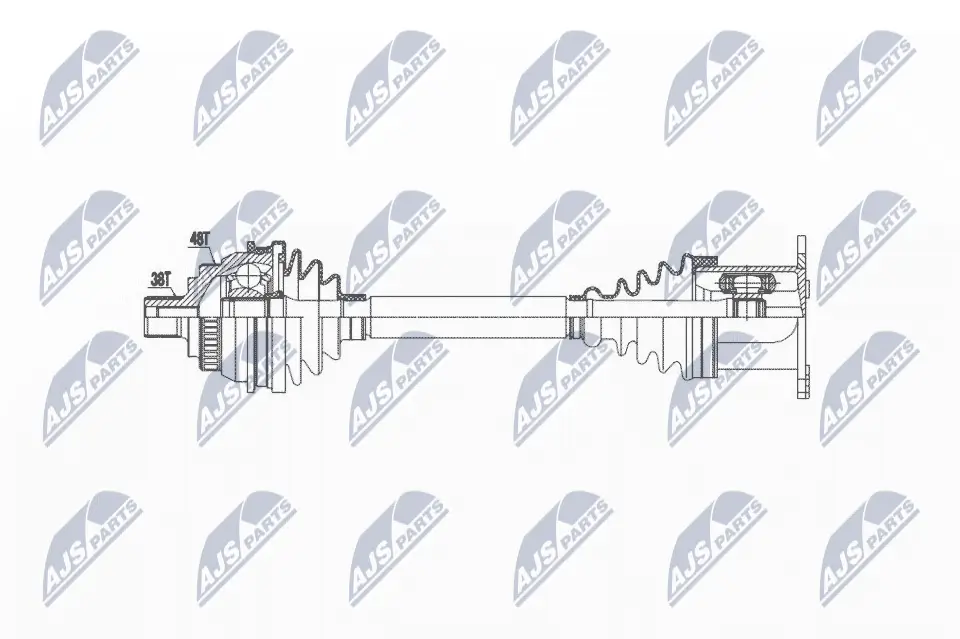 Antriebswelle Vorderachse rechts Vorderachse links NTY NPW-VW-037