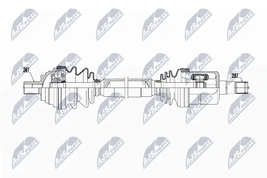 Antriebswelle Vorderachse rechts NTY NPW-VW-053 Bild Antriebswelle Vorderachse rechts NTY NPW-VW-053