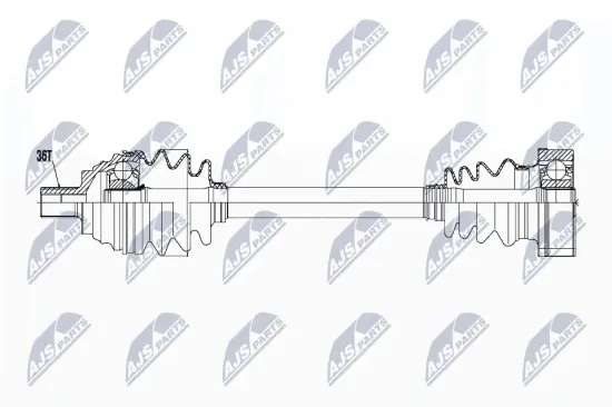 Antriebswelle Vorderachse links NTY NPW-VW-057 Bild Antriebswelle Vorderachse links NTY NPW-VW-057