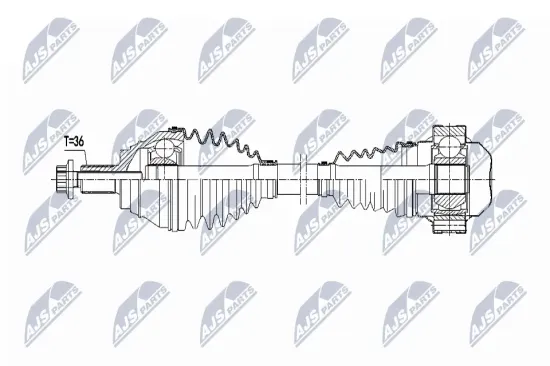 Antriebswelle Vorderachse links NTY NPW-VW-063 Bild Antriebswelle Vorderachse links NTY NPW-VW-063