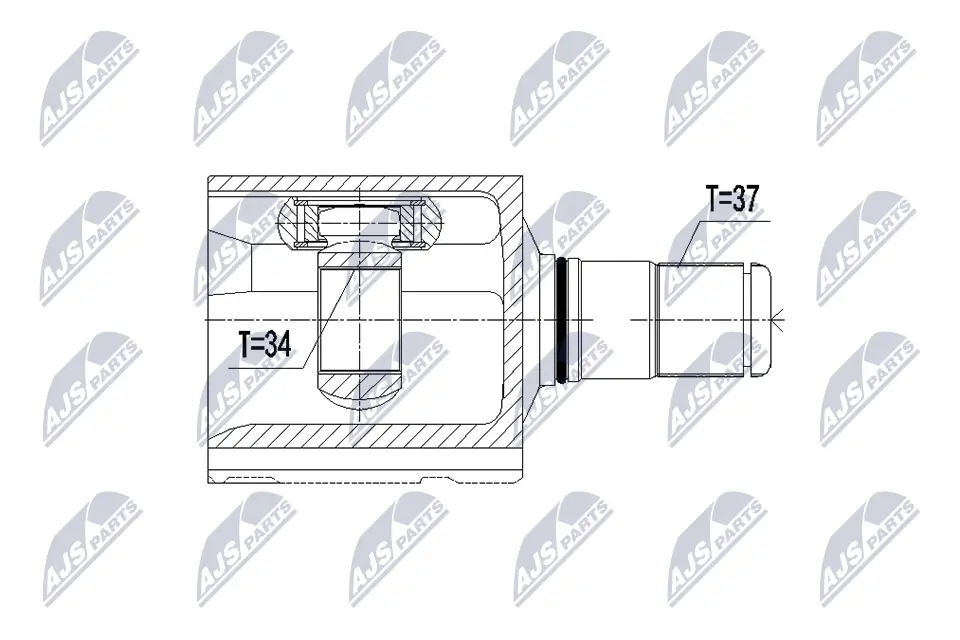Gelenksatz, Antriebswelle Vorderachse links NTY NPW-VW-064