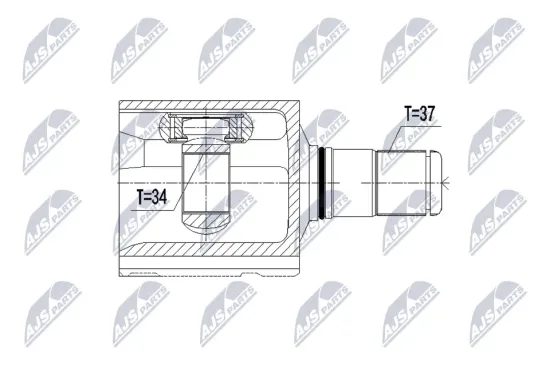 Gelenksatz, Antriebswelle Vorderachse links NTY NPW-VW-064 Bild Gelenksatz, Antriebswelle Vorderachse links NTY NPW-VW-064