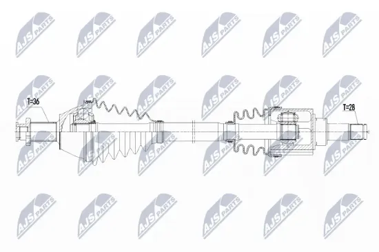 Antriebswelle Vorderachse links NTY NPW-VW-073 Bild Antriebswelle Vorderachse links NTY NPW-VW-073