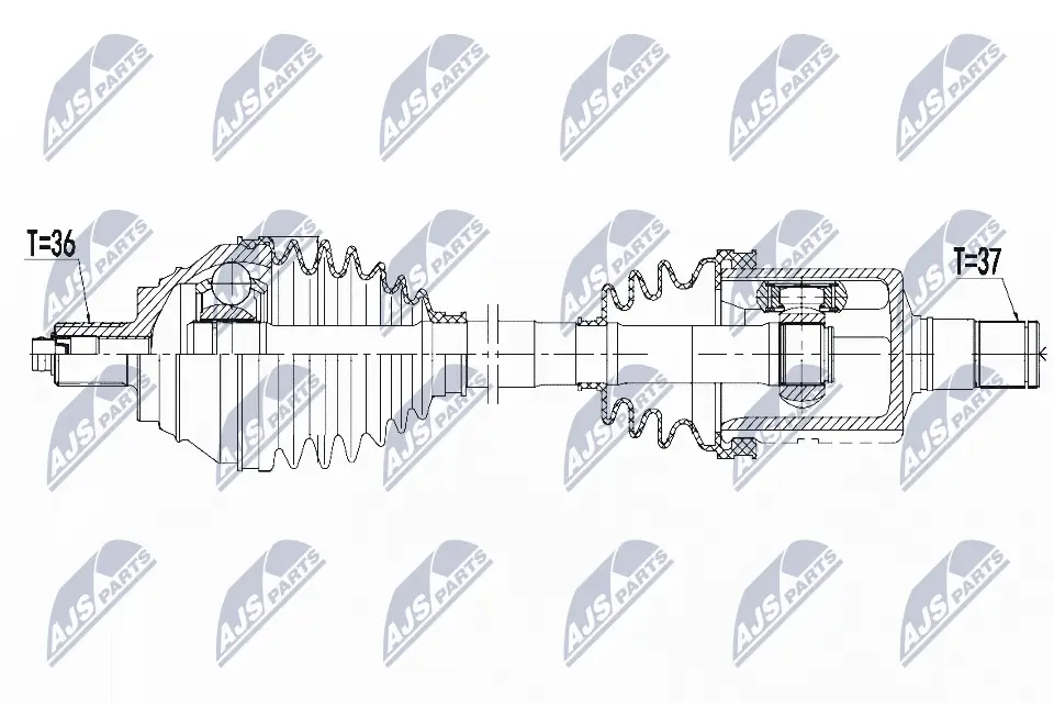 Antriebswelle Vorderachse links NTY NPW-VW-081