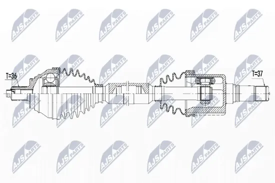 Antriebswelle Vorderachse rechts NTY NPW-VW-083 Bild Antriebswelle Vorderachse rechts NTY NPW-VW-083