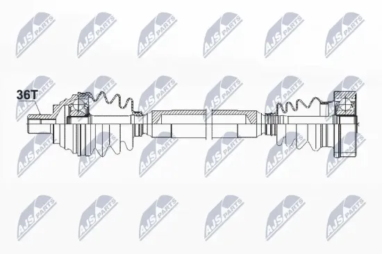 Antriebswelle Vorderachse rechts NTY NPW-VW-085 Bild Antriebswelle Vorderachse rechts NTY NPW-VW-085