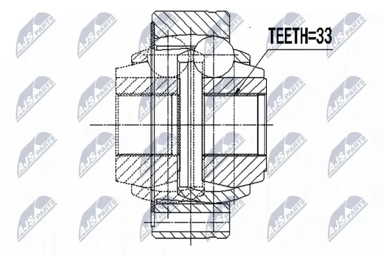 Gelenksatz, Antriebswelle Hinterachse links Hinterachse rechts NTY NPW-VW-088 Bild Gelenksatz, Antriebswelle Hinterachse links Hinterachse rechts NTY NPW-VW-088
