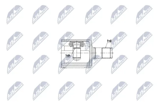 Gelenksatz, Antriebswelle Vorderachse links getriebeseitig NTY NPW-VW-090 Bild Gelenksatz, Antriebswelle Vorderachse links getriebeseitig NTY NPW-VW-090