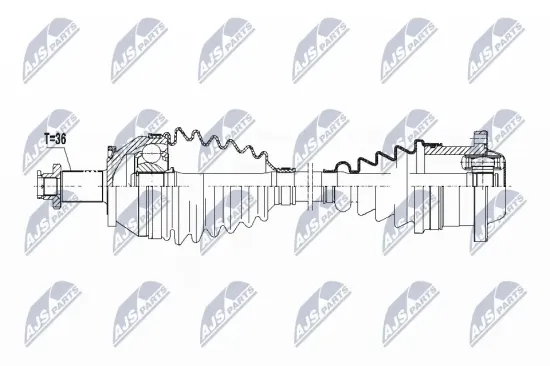 Antriebswelle Vorderachse links NTY NPW-VW-093 Bild Antriebswelle Vorderachse links NTY NPW-VW-093