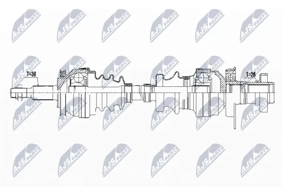 Antriebswelle Vorderachse rechts NTY NPW-VW-121 Bild Antriebswelle Vorderachse rechts NTY NPW-VW-121