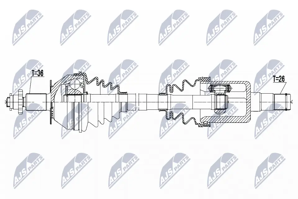 Antriebswelle Vorderachse rechts NTY NPW-VW-125