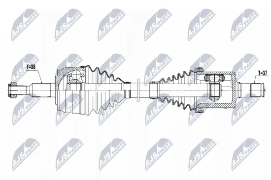 Antriebswelle Vorderachse links NTY NPW-VW-129 Bild Antriebswelle Vorderachse links NTY NPW-VW-129
