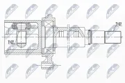Gelenksatz, Antriebswelle Vorderachse rechts NTY NPW-VW-130