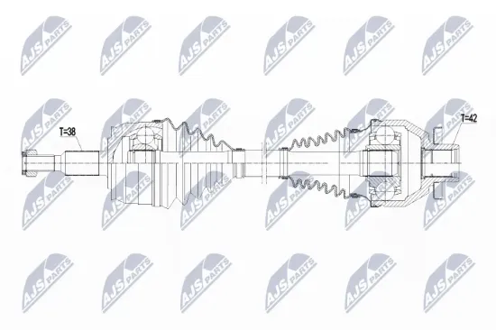 Antriebswelle Vorderachse links NTY NPW-VW-139 Bild Antriebswelle Vorderachse links NTY NPW-VW-139