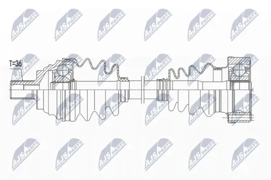 Antriebswelle Hinterachse rechts NTY NPW-VW-161 Bild Antriebswelle Hinterachse rechts NTY NPW-VW-161