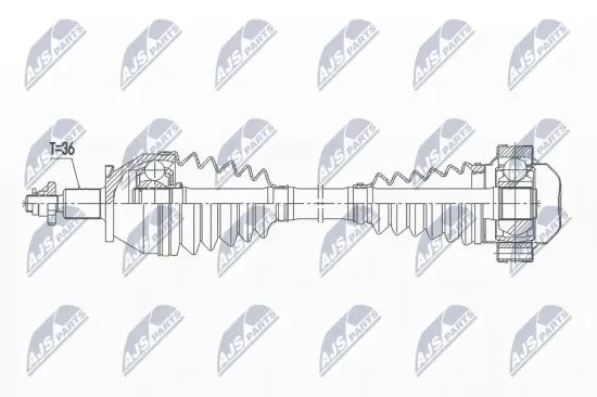 Antriebswelle Vorderachse links NTY NPW-VW-163 Bild Antriebswelle Vorderachse links NTY NPW-VW-163