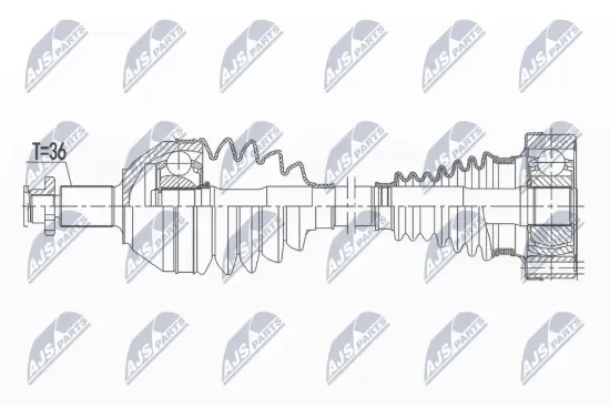 Antriebswelle Vorderachse links NTY NPW-VW-166 Bild Antriebswelle Vorderachse links NTY NPW-VW-166