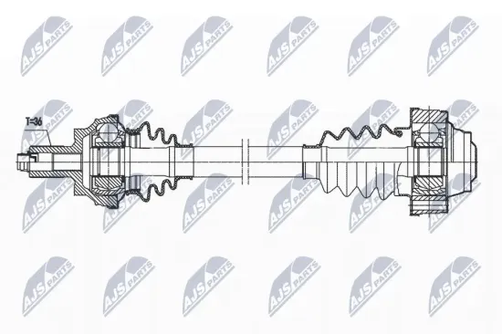 Antriebswelle Hinterachse rechts NTY NPW-VW-168 Bild Antriebswelle Hinterachse rechts NTY NPW-VW-168