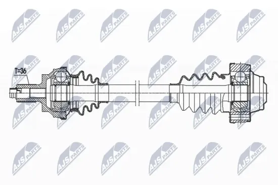 Antriebswelle Hinterachse rechts NTY NPW-VW-170 Bild Antriebswelle Hinterachse rechts NTY NPW-VW-170