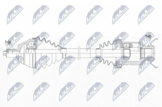 Antriebswelle Vorderachse rechts NTY NPW-VW-183 Bild Antriebswelle Vorderachse rechts NTY NPW-VW-183