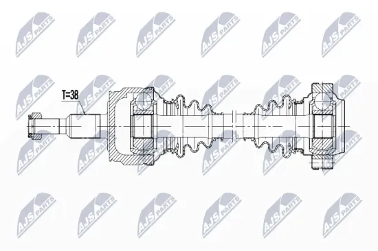 Antriebswelle Hinterachse links Hinterachse rechts NTY NPW-VW-189 Bild Antriebswelle Hinterachse links Hinterachse rechts NTY NPW-VW-189