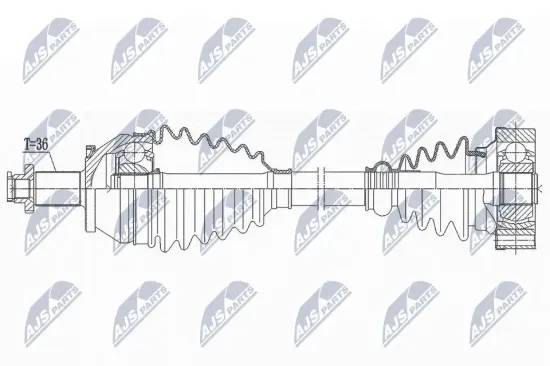 Antriebswelle Vorderachse links NTY NPW-VW-191 Bild Antriebswelle Vorderachse links NTY NPW-VW-191