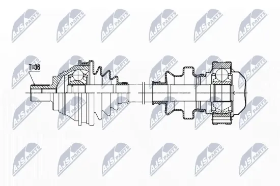 Antriebswelle Vorderachse links NTY NPW-VW-194 Bild Antriebswelle Vorderachse links NTY NPW-VW-194