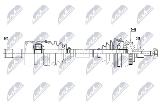 Antriebswelle Vorderachse rechts NTY NPW-VW-209 Bild Antriebswelle Vorderachse rechts NTY NPW-VW-209