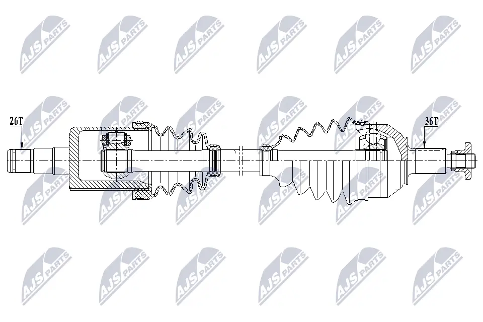 Antriebswelle Vorderachse links NTY NPW-VW-210