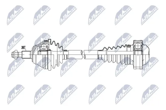 Antriebswelle Vorderachse rechts NTY NPW-VW-216 Bild Antriebswelle Vorderachse rechts NTY NPW-VW-216