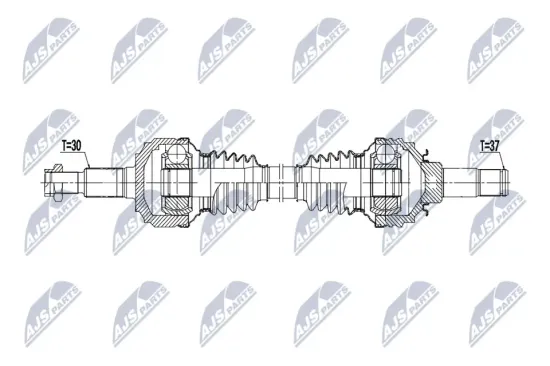 Antriebswelle Hinterachse links Hinterachse rechts NTY NPW-VW-222 Bild Antriebswelle Hinterachse links Hinterachse rechts NTY NPW-VW-222