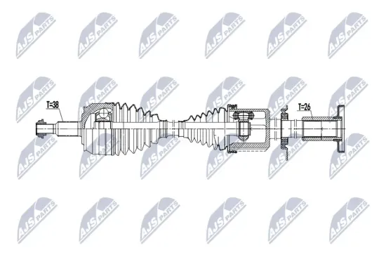 Antriebswelle Vorderachse rechts NTY NPW-VW-223 Bild Antriebswelle Vorderachse rechts NTY NPW-VW-223