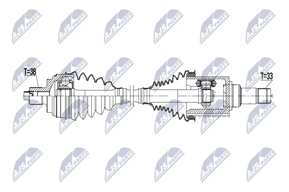 Antriebswelle Vorderachse links NTY NPW-VW-227