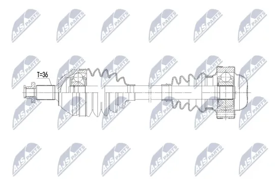 Antriebswelle Vorderachse links NTY NPW-VW-229 Bild Antriebswelle Vorderachse links NTY NPW-VW-229