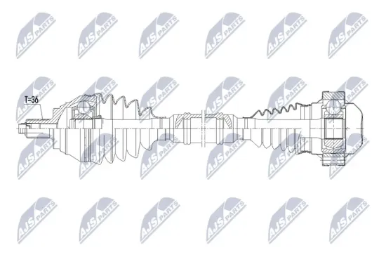 Antriebswelle Vorderachse rechts NTY NPW-VW-233 Bild Antriebswelle Vorderachse rechts NTY NPW-VW-233