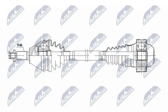 Antriebswelle Vorderachse links NTY NPW-VW-248 Bild Antriebswelle Vorderachse links NTY NPW-VW-248
