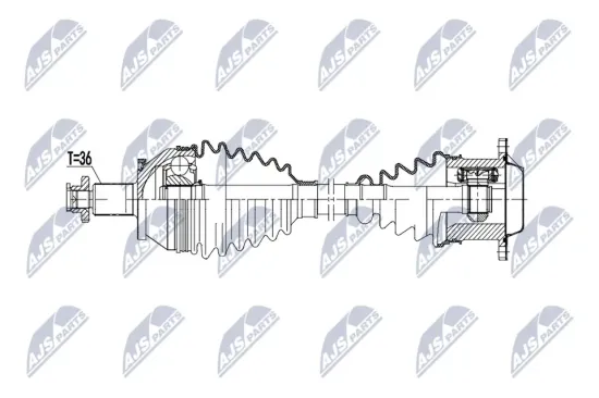 Antriebswelle Vorderachse links NTY NPW-VW-252 Bild Antriebswelle Vorderachse links NTY NPW-VW-252
