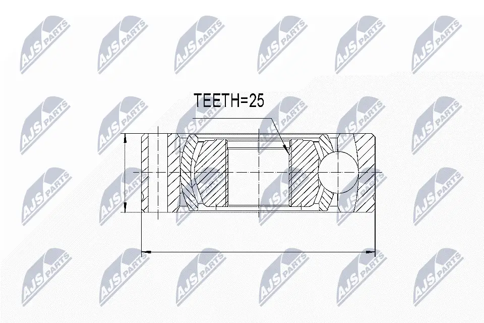 Gelenk, Gelenkwelle getriebeseitig NTY NPW-WW-022