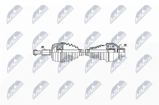 Antriebswelle Vorderachse links NTY NPW-WW-046 Bild Antriebswelle Vorderachse links NTY NPW-WW-046