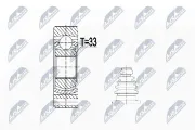 Gelenksatz, Antriebswelle getriebeseitig Vorderachse NTY NPW-WW-074
