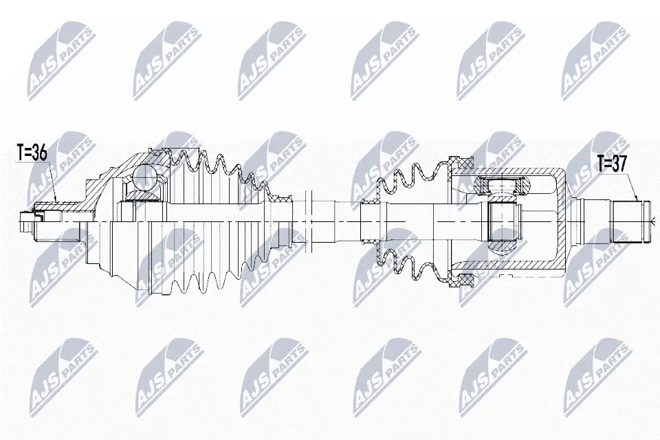 Antriebswelle Vorderachse links NTY NPW-WW-081