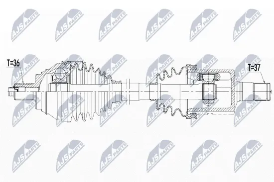 Antriebswelle Vorderachse links NTY NPW-WW-081 Bild Antriebswelle Vorderachse links NTY NPW-WW-081