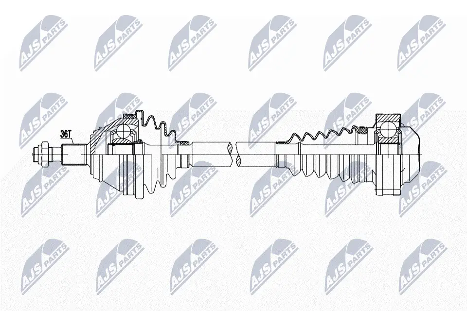 Antriebswelle Vorderachse rechts NTY NPW-WW-216