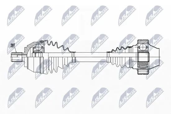 Antriebswelle Vorderachse links Vorderachse rechts NTY NPW-WW-219 Bild Antriebswelle Vorderachse links Vorderachse rechts NTY NPW-WW-219